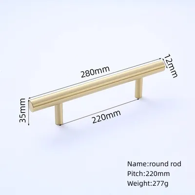 Homepeas® Gold Furniture Handle Brass Knobs European T Bar Handles Drawer Pulls Kitchen Cabinet Knobs Handles Hardware