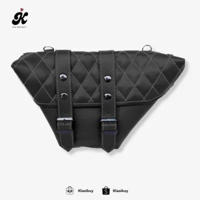 Promo Satu Set sidebag motor custom tas samping motor klasik universal -04 wajik diamond