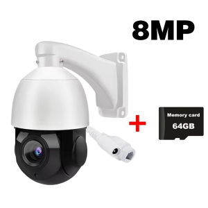 OVERSCAM 4K 8MP PTZ IP Camera - 38X Optical Zoom POE/WiFi H.265 Two-Way Audio IR Night Vision 360° Auto Tracking for Outdoor Security