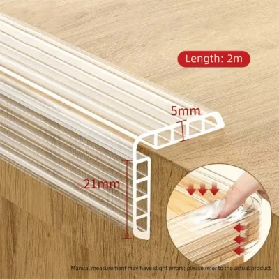 PAN6303936269 Anti Collision Corner Guard Strip Transparent PVC Table Edge Protector High Quality Self Adhesive Airbag Furniture Bumper