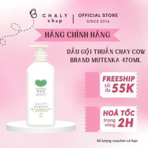 Dầu gội thuần chay Cow Brand Mutenka 470ml Nhật