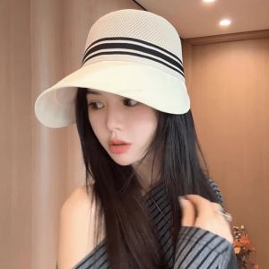 Jiashi Mũ chống nắng mùa hè cho phụ nữ với rộng vành thiết kế lưới thoáng khí UV che chắn mặt bảo hiểm có thể điều chỉnh và có thể gập lại bãi biển Fisher hat