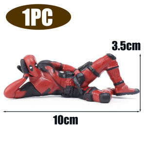 Siêu anh hùng Deadpool búp bê nội thất xe hơi phụ kiện xe máy phim hoạt hình mô hình thu nhỏ trang trí ô tô loạt Đồ chơi Quà tặng trẻ em