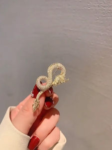Hợp kim độc đáo Trâm rồng ghim cài ve áo rồng Trâm phụ kiện phong cách rồng pin cho những người đam mê thời trang