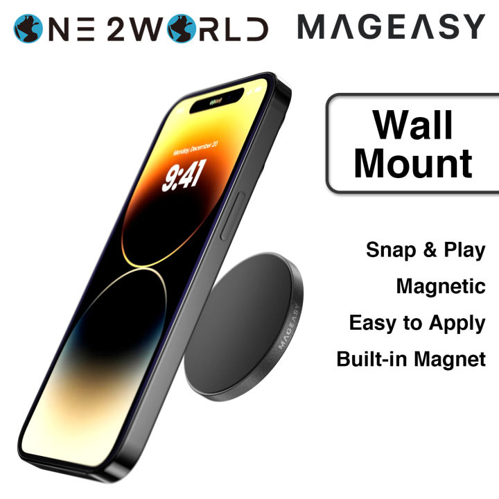 MagEasy Wall Mount For iPhone MagSafe Compatible, Snap & Play
