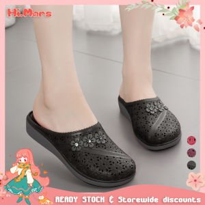 Hi.Mars Sandals Female Sandals Flower Pattern Water Proof Non-slip Soft Bottom Korean Style Slippers for Women Shoes