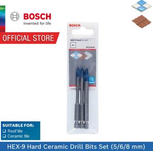 BOSCH 3-Piece Expert HEX-9 Hard Ceramic Drill Bit Set (5/6/8 mm)