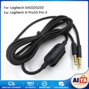 Replacement 3.5mm Cable for Logitech G433/G233/G Pro Earphone Cord with Volume Control Upgrade Your Gaming Gear Reduce Loss