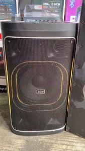 12-inch BTS-2241 Karaoke Machine with Dual Wireless Microphones and Outdoor speaker bluetooth with mic BTS KTS