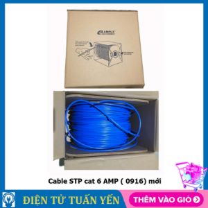Cáp mạng AMP CAT6 0916 lõi 8 sợi có lớp bạc chống nhiễu (cuộn 305m)