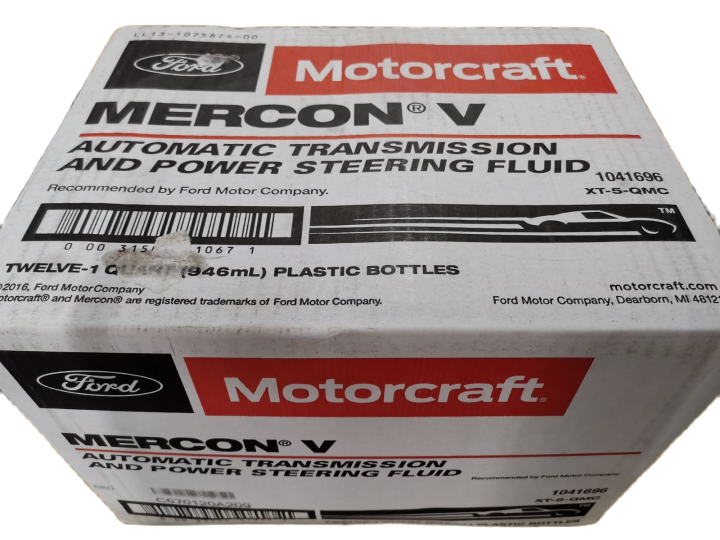 Ford Genuine Ford XT-5-QMC MERCON-V Automatic Transmission And Power Steering Fluid