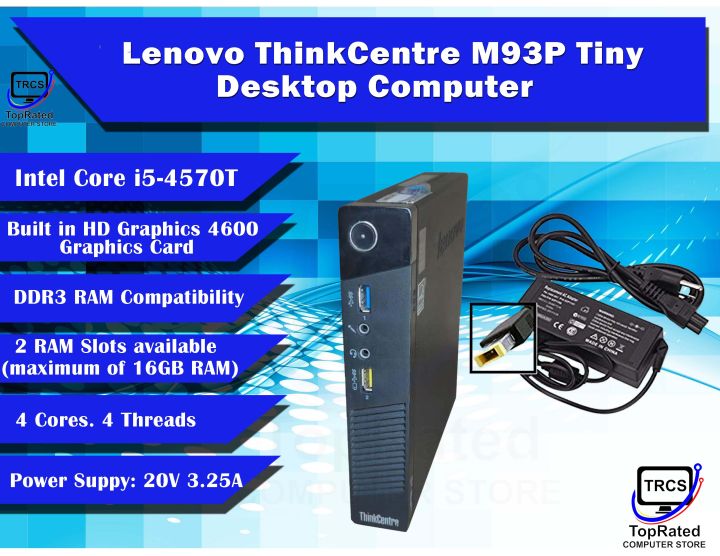 Lenovo ThinkCentre M93P Tiny/Mini Desktop Computer i5-4570T 4th