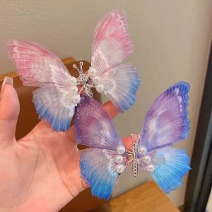 【24H COD】Cute Moving Butterfly Hair Clips Pearl Butterfly Hair Accessories for Kids/Adult