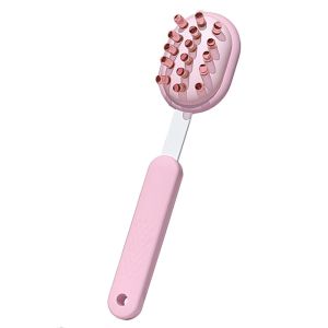 ESH63 Adjustable Handheld Massage Stick Double Side Telescopic Meridian Massage Hammers Soft with Hanging Hole Tapping Back Massager Shoulder
