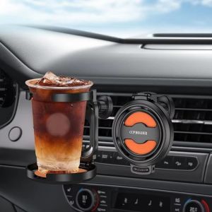 PHANT Durable Car  Cup Holder Space-Saving Foldable Car Beverage Holder Multifunctional Anti-shake Air Outlet Vent Drink Bracket Vehicle Interior