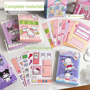 Sanrio Kuromi Cinnamon Dog Quiet Book My Melody Handmade DIY Childrens Toys Improve Handmaking Ability Puzzle Girls Gift