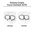 Harga Grosir - (2PCS) Gelang Kunci Love Couple / Gelang Couple Liontin Gembok Love Kunci Tali Korea / Gelang Pasangan. 