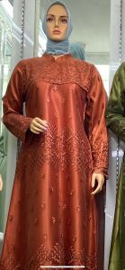 GAMIS BU8RGUNDI / GAMIS TILE KRISTAL TERBARU / GAMIS LEBARAN 2024