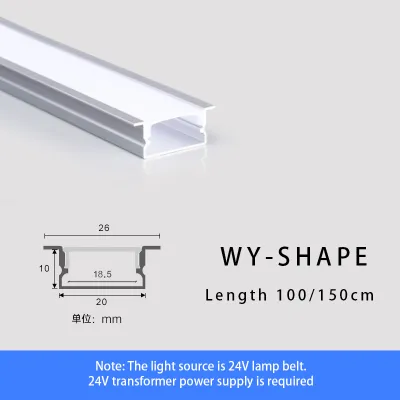 U/V/YW Aluminum LED strip Light Bar Channel Holder Cover End For LED Strip Light