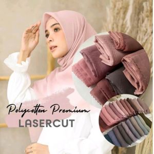 PAKET USAHA 10pcs HIJAB BELLA SQUARE LASERCUT TERMURAH PILIH WARNA