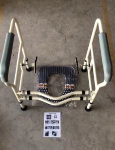 Foldable&Free-Assembly Toilet Safety Suckers Frame Strong Stability Bend Toilet Armrests