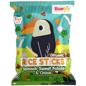 Baebis Organic Rice Stick 12g (Spinach Sweet Potato & Onion / Pumpkin Cheese & Onion)