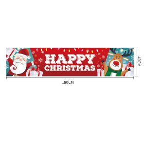 1.80M Large Size Merry Christmas Outdoor Decoration Banner Home Garden Background Decoration