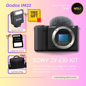 (READY STOCK) - Sony ZV-E10 & ZVE10 E PZ 16-50mm f/3.5-5.6 OSS Lens & Body Interchangeable-lens Vlog Camera