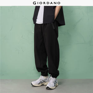 Giordano Men Men Buckle-Belted Fleece-Lined Joggers Free Shipping 12115008