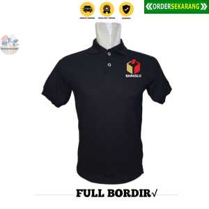 Kaos Kerah BAWASLU BERSAMA RAKYAT AWASI PEMILU BANYAK PILIHAN WARNA BKS