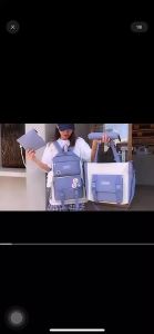 FRIDA BAG#2166 Functional Japanese High School Girls Backpack School Bags For Teenage Girls 4pcs set