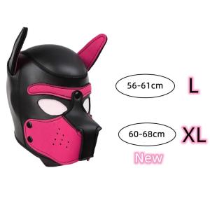 Puppy Cosplay Costumes of XL Code Brand New Increase Large Size Padded Rubber Full Head Hood Mask with Collar for Dog Roleplay2026