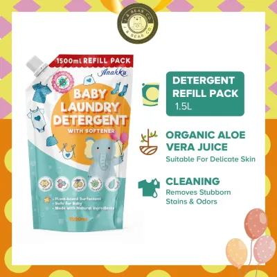 Anakku Baby Laundry Detergent With Softener Refill Pack (1500ml)