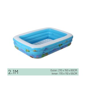 [✅SG Ready Stock] Large Inflatable Swimming Pool Kolam Mandi 3 Ring Rectangular Family Swimming Pool