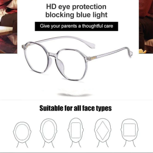 Telescope Small Face Fashionable Transparent Presbyopia Glasses High Definition Antiblue Light Presbyopia Glasses