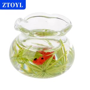 [COD] ZTOYL 1:12ชามแก้วสำหรับ Fish TANK dollhouse Miniature 1/12อุปกรณ์เสริมตกแต่ง