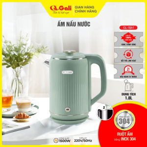 Ấm Siêu Tốc GALI GL-18A1 1.8 Lít thiết kế 2 lớp và có chức năng giữ ấm. Hàng chính hãng bảo hành 24 tháng