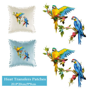 LEIFNYDI Iron On Bird Fabric Parrot Badge For Jeans T-shirt Appliques Clothing Patches Patches Clothes Sticker