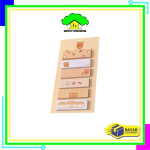 MI-A79 Sticky Note 6 Baris 120 Lembar Karakter Lucu / Kertas Memo Pembatas Buku Perlengkapan Sekolah / Sticky Notes Tempelan Lucu / 120 Sheets Korean Office Cute Note Import