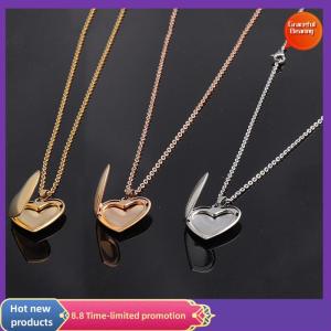 Graceful Love Heart Locket Pendants for Women Men Openable Photo Frame Picture Necklace