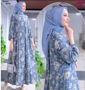 CUCI GUDANG GAMIS WANITA GAURI BAHAN RAYON ARMOR PREMIUM VARIASI MOTIF BUNGA DRESS TERBARU VIRAL