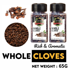 Whole Cloves 65g in Shaker Bottle by Jinkys Daily Herbs & Spices