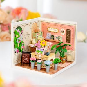 ROBOTIME Rolife DIY Miniature Dollhouse Super Creator Fresh Flower Shop Plastic Building Set Toys Playset Gifts for Teens Adults