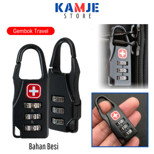 KAMJE Gembok Koper Mini Anti Maling Kuat Umroh Haji Travel Kombinasi Kode Angka