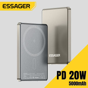 Essager pd20w 5000mAh USB C Loại C không dây sạc cho điện thoại di động Iphone Samsung Huawei Xiaomi sạc nhanh sạc dự phòng