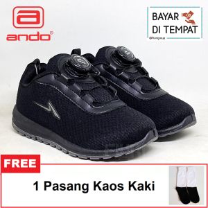 FIURI - ANDO - MIRNA KENSTON 29-36 HITAM PUTIH - SEPATU SNEAKERS KANVAS SOL KARET ANAK LAKI-LAKI PEREMPUAN - SEPATU SPINNER - SEPATU OLAHRAGA JOGGING SENAM ANAK - SEPATU SEKOLAH TK SD SMP SMA - SEPATU CASUAL ANAK COWOK CEWEK TRENDY MURAH PROMO D