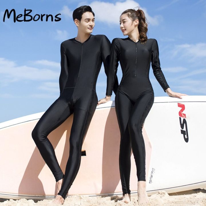 One Piece Front Zipper Couple Wetsuit Women Diving Suit For Men