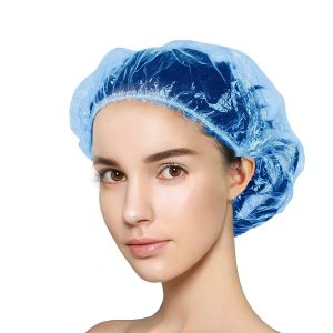 100pcs Disposable Waterproof Shower Caps Thicken Bathing Cap Hair [F39]