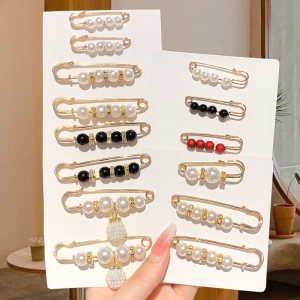 12/14pcs Fashion Anti-glare Buckle Brooch Fixed Clothes Waistband Pins Waist Buckle Brooch Pin Clothes Accessories
