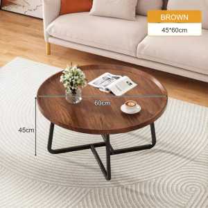 VARIOUS 2 In 1 Flexible Coffee Round Tables Board Texture Table Nordic Style for Multipurpose Living Room Furniture
